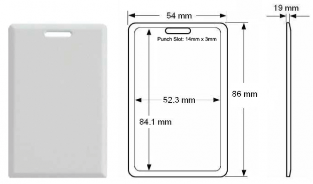 Proximity clamshell card